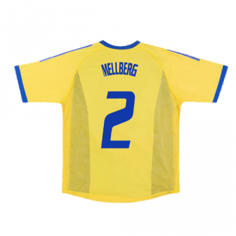 Sweden 2002-03 Home Shirt ((Very Good) S) (Mellberg 2) Sweden 2002-03 Home Shirt ((Very Good) S) (Mellberg 2)