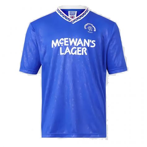 Rangers 1990 Home Retro Football Shirt (Your Name) Rangers 1990 Home Retro Football Shirt (Your Name)
