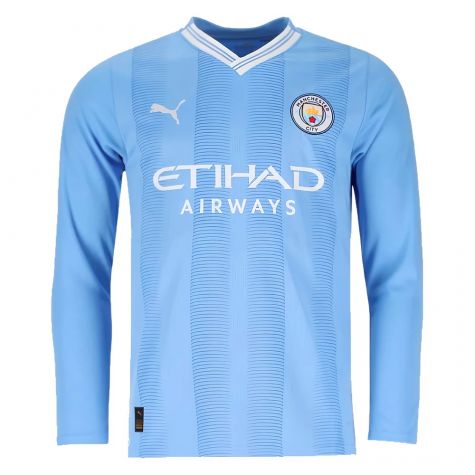 2023-2024 Man City Long Sleeve Home Shirt (DE BRUYNE 17) 2023-2024 Man City Long Sleeve Home Shirt (DE BRUYNE 17)