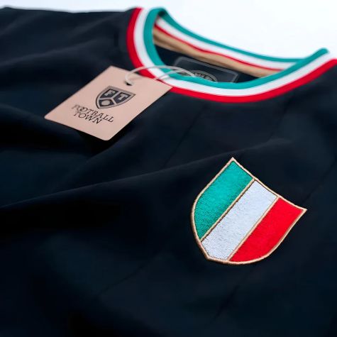 Italy Gli Azzurri Retro Football Shirt (Black) Italy Gli Azzurri Retro Football Shirt (Black)