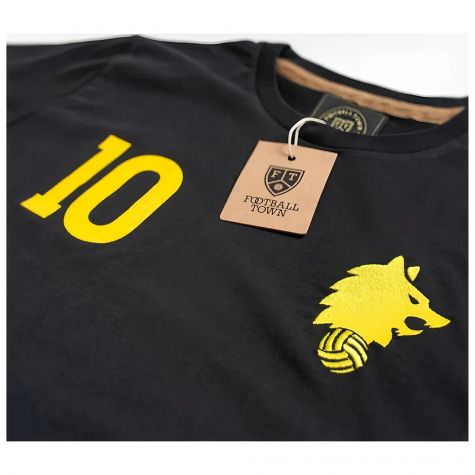 The Wolf 10 Retro Football T-Shirt (Black) The Wolf 10 Retro Football T-Shirt (Black)