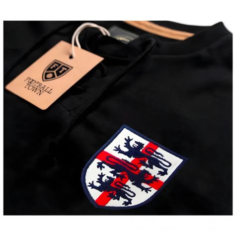 England Retro Shirt Black The Lions Cross England Retro Shirt Black The Lions Cross