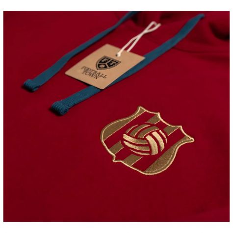 Barcelona Retro Football Hoodie (Red) Barcelona Retro Football Hoodie (Red)