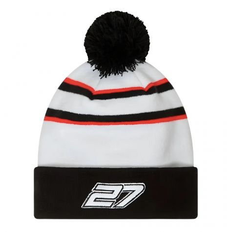 2024 Haas Nico Hulkenberg Cuff Beanie (White) 2024 Haas Nico Hulkenberg Cuff Beanie (White)