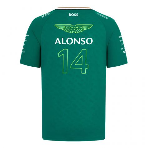 2024 Aston Martin Fernando Alonso Team Tee (Green) - Kids 2024 Aston Martin Fernando Alonso Team Tee (Green) - Kids