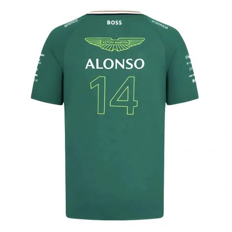 2024 Aston Martin Fernando Alonso Team T-Shirt (Green) 2024 Aston Martin Fernando Alonso Team T-Shirt (Green)