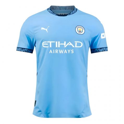 2024-2025 Man City Home Authentic Shirt with packaging (Kelly 9) 2024-2025 Man City Home Authentic Shirt with packaging (Kelly 9)