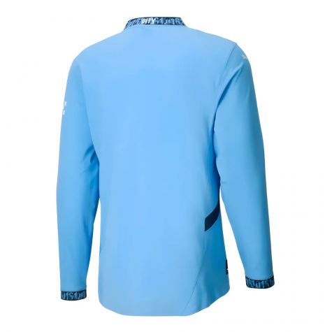 2024-2025 Man City Authentic Long Sleeve Home Shirt (Your Name) 2024-2025 Man City Authentic Long Sleeve Home Shirt (Your Name)