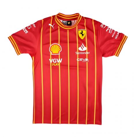 2024 Ferrari Team Soccer Jersey - Charles Leclerc 2024 Ferrari Team Soccer Jersey - Charles Leclerc