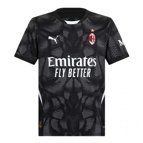 2024-2025 AC Milan Home Goalkeeper Shirt (Black) (Your Name) 2024-2025 AC Milan Home Goalkeeper Shirt (Black) (Your Name)