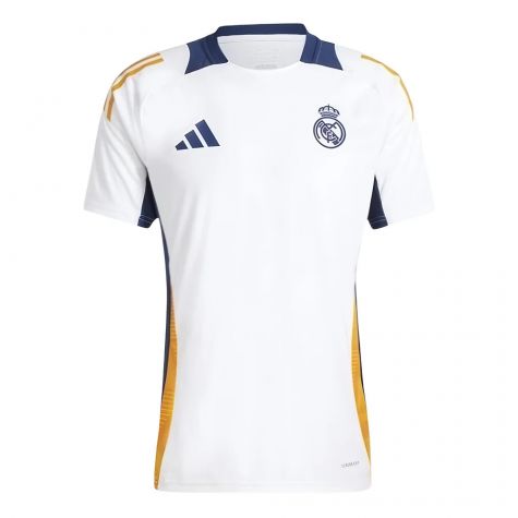 2024-2025 Real Madrid Training Tee (White) (Your Name) 2024-2025 Real Madrid Training Tee (White) (Your Name)