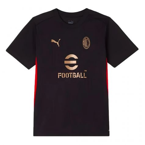 2024-2025 AC Milan Training Shirt (Black) - Kids (Rafa Leao 10) 2024-2025 AC Milan Training Shirt (Black) - Kids (Rafa Leao 10)