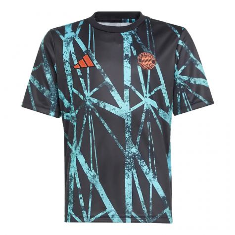 2024-2025 Bayern Munich Pre-Match Shirt (Black) - Kids (Lewandowski 9) 2024-2025 Bayern Munich Pre-Match Shirt (Black) - Kids (Lewandowski 9)