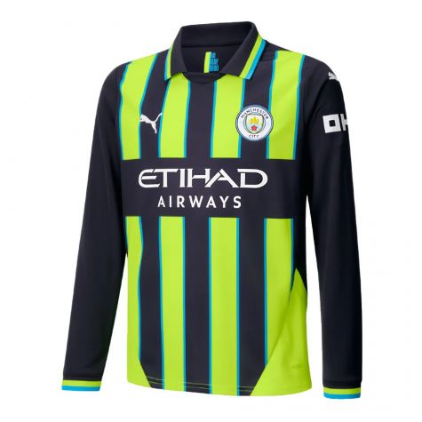 2024-2025 Man City Away Long Sleeve Shirt (Kids) (De Bruyne 17) 2024-2025 Man City Away Long Sleeve Shirt (Kids) (De Bruyne 17)