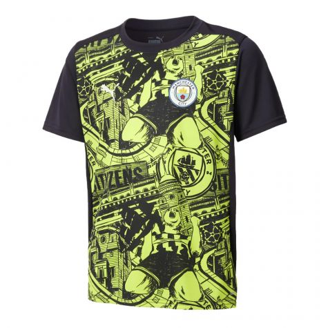 2024-2025 Man City Pre-Match Shirt (Yellow Glow) - Kids (Kun Aguero 10) 2024-2025 Man City Pre-Match Shirt (Yellow Glow) - Kids (Kun Aguero 10)