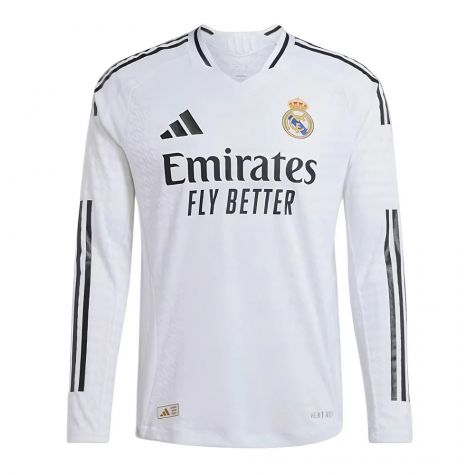 2024-2025 Real Madrid Authentic Long Sleeve Home Shirt (Vini Jr. 7) 2024-2025 Real Madrid Authentic Long Sleeve Home Shirt (Vini Jr. 7)