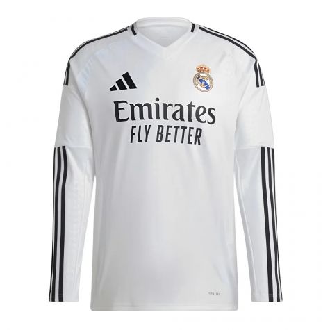 2024-2025 Real Madrid Long Sleeve Home Shirt (Your Name) 2024-2025 Real Madrid Long Sleeve Home Shirt (Your Name)