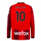 2023-2024 AC Milan Long Sleeve Home Shirt (Rafa Leao 10) 2023-2024 AC Milan Long Sleeve Home Shirt (Rafa Leao 10)