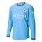 2024-2025 Man City Authentic Long Sleeve Home Shirt (Your Name) 2024-2025 Man City Authentic Long Sleeve Home Shirt (Your Name)