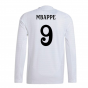 2024-2025 Real Madrid Authentic Long Sleeve Home Shirt (Mbappe 9) 2024-2025 Real Madrid Authentic Long Sleeve Home Shirt (Mbappe 9)