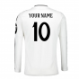 2024-2025 Real Madrid Long Sleeve Home Shirt (Your Name) 2024-2025 Real Madrid Long Sleeve Home Shirt (Your Name)