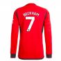 2023-2024 Man Utd Long Sleeve Home Shirt (Beckham 7) 2023-2024 Man Utd Long Sleeve Home Shirt (Beckham 7)
