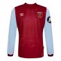 2023-2024 West Ham Long Sleeve Home Shirt (Kids) (BOWEN 20) 2023-2024 West Ham Long Sleeve Home Shirt (Kids) (BOWEN 20)