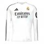 2024-2025 Real Madrid Long Sleeve Home Shirt (Your Name) 2024-2025 Real Madrid Long Sleeve Home Shirt (Your Name)