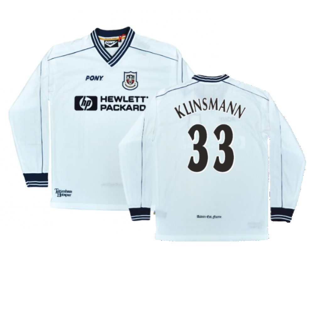 1997-1999 Tottenham Home LS Pony Retro Shirt (Klinsmann 33) 1997-1999 Tottenham Home LS Pony Retro Shirt (Klinsmann 33)