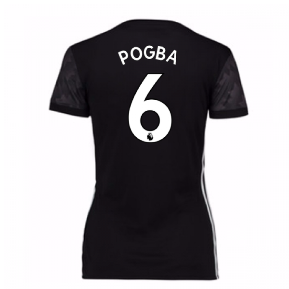 2017 18 Man Utd Away Womens Shirt (Pogba 6) [B30966 92490 Retro Adidas Originals AC Milan White T Shirt | #541586221