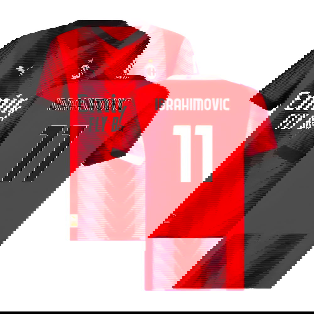 2023-2024 AC Milan Home Shirt (Ladies) (Ibrahimovic 11) 2023-2024 AC Milan Home Shirt (Ladies) (Ibrahimovic 11)