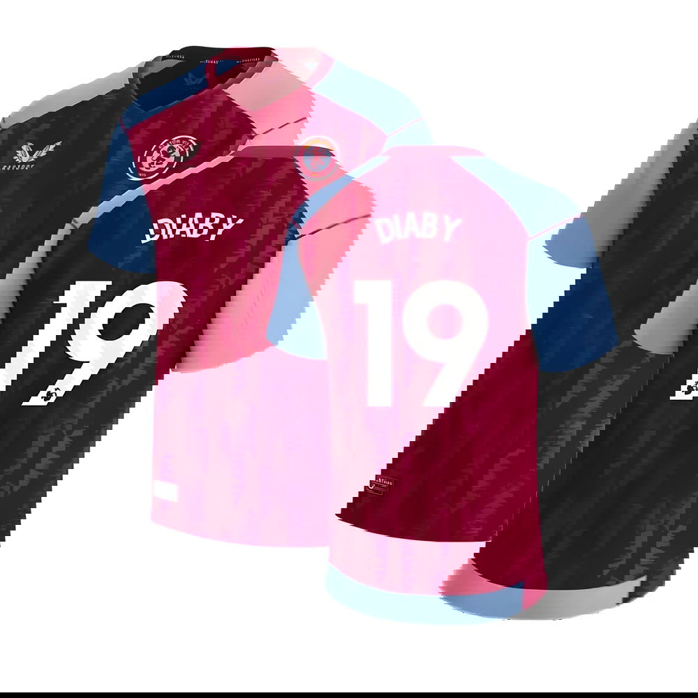 2023-2024 Aston Villa Home Shirt (Kids) (Diaby 19) 2023-2024 Aston Villa Home Shirt (Kids) (Diaby 19)