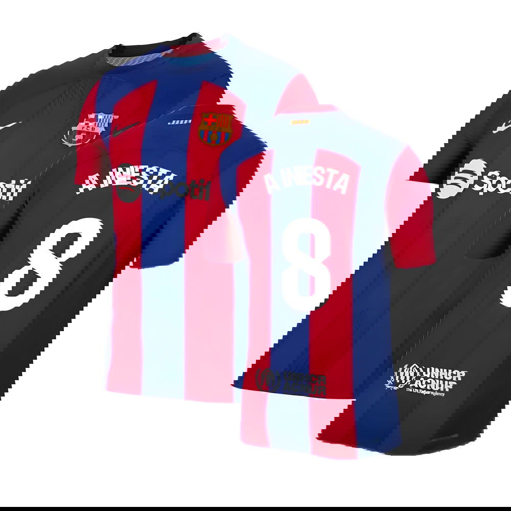 2023-2024 Barcelona Authentic Home Shirt (A Iniesta 8) 2023-2024 Barcelona Authentic Home Shirt (A Iniesta 8)