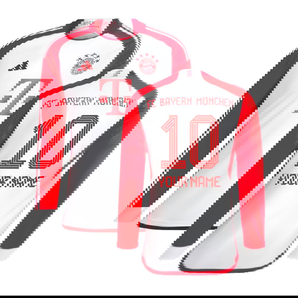 2023-2024 Bayern Munich Long Sleeve Home Shirt (Your Name) 2023-2024 Bayern Munich Long Sleeve Home Shirt (Your Name)