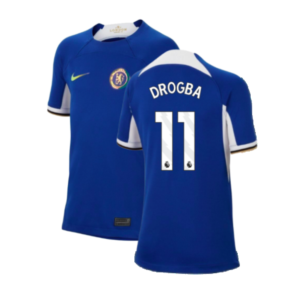 2023-2024 Chelsea Home Shirt (Kids) (DROGBA 11) 2023-2024 Chelsea Home Shirt (Kids) (DROGBA 11)