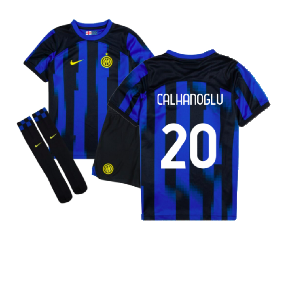 2023-2024 Inter Milan Home Mini Kit (Calhanoglu 20) 2023-2024 Inter Milan Home Mini Kit (Calhanoglu 20)