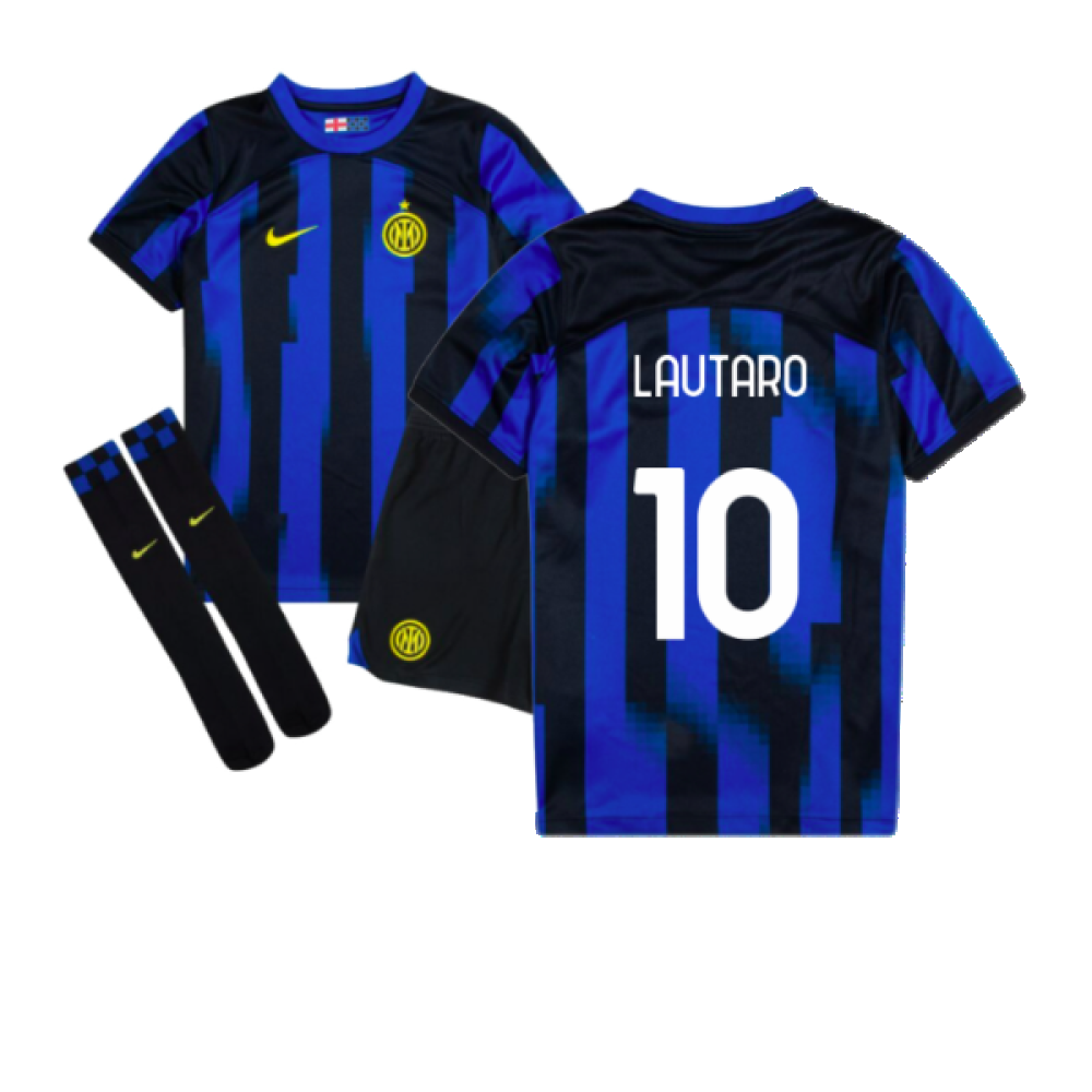 2023-2024 Inter Milan Home Mini Kit (Lautaro 10) 2023-2024 Inter Milan Home Mini Kit (Lautaro 10)