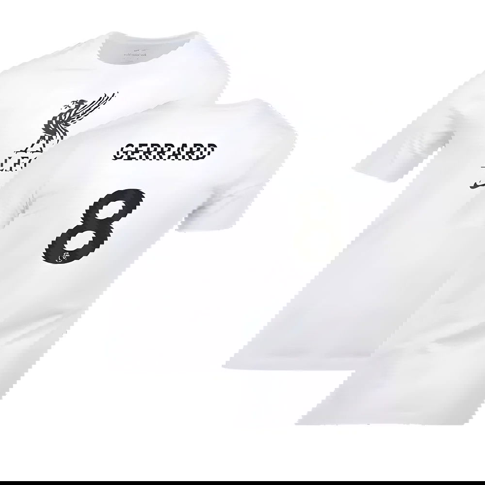 2023-2024 Liverpool Crest Tee (White) (Gerrard 8) 2023-2024 Liverpool Crest Tee (White) (Gerrard 8)