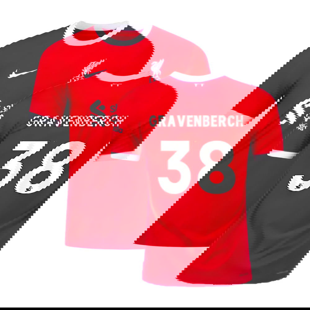2023-2024 Liverpool Home Dri-Fit ADV Match Shirt (Gravenberch 38) 2023-2024 Liverpool Home Dri-Fit ADV Match Shirt (Gravenberch 38)