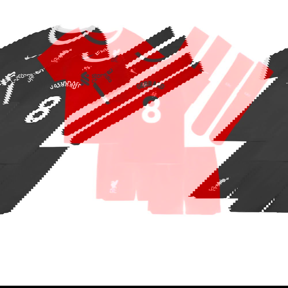 2023-2024 Liverpool Home Little Boys Mini Kit (Gerrard 8) 2023-2024 Liverpool Home Little Boys Mini Kit (Gerrard 8)