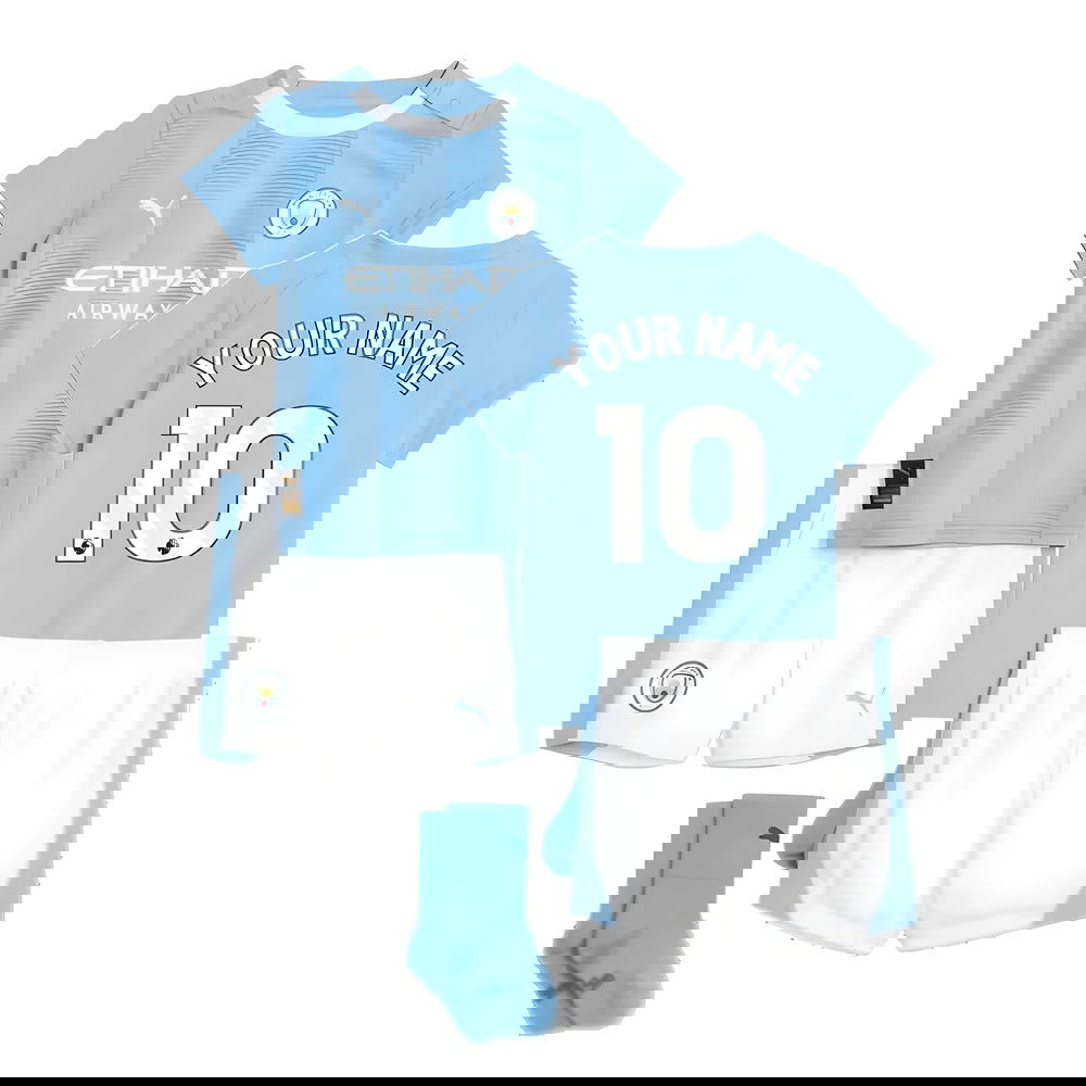 2023-2024 Man City Home Baby Kit (Your Name) 2023-2024 Man City Home Baby Kit (Your Name)