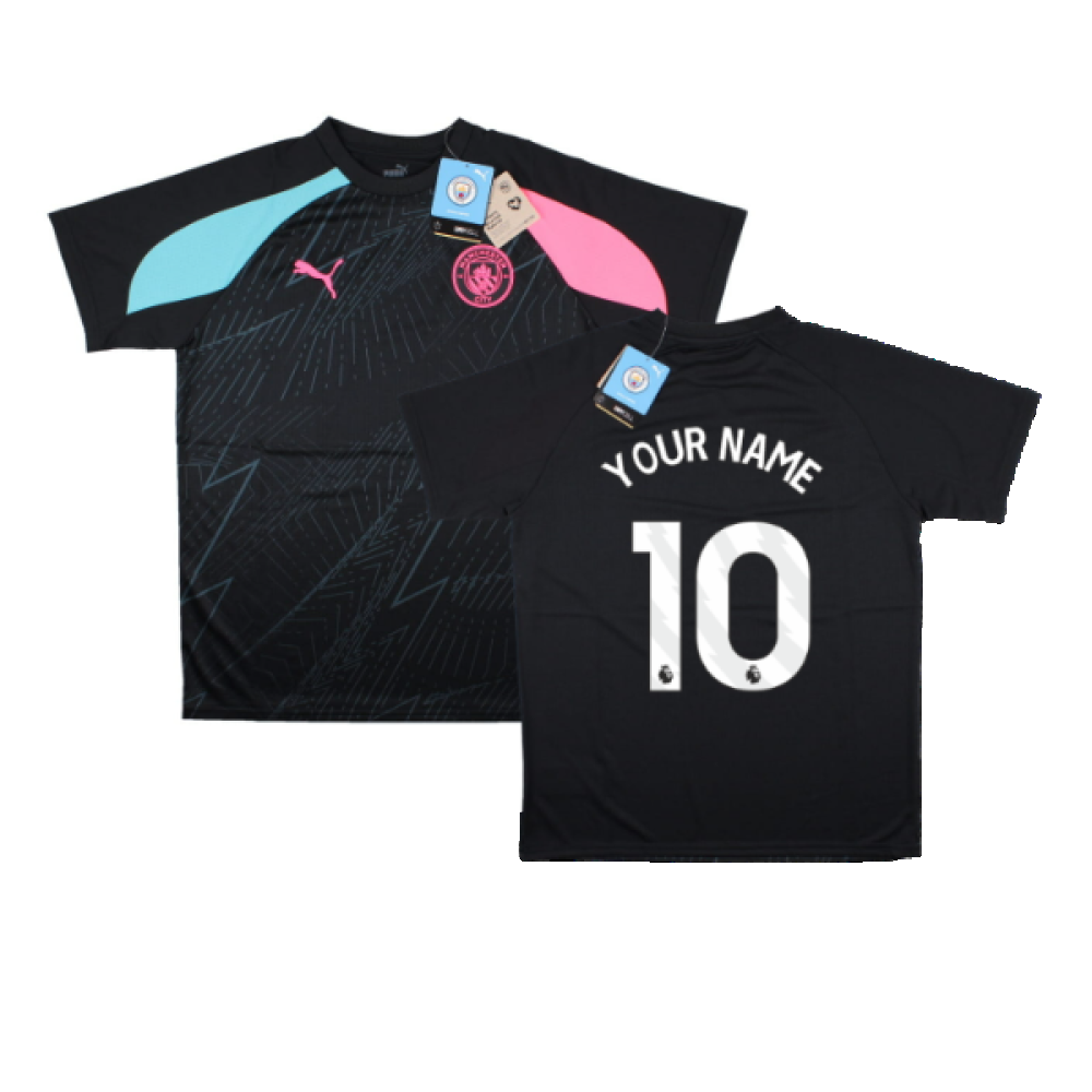 2023-2024 Man City Pre-Match Jersey (Dark Navy) - Kids (Your Name) 2023-2024 Man City Pre-Match Jersey (Dark Navy) - Kids (Your Name)