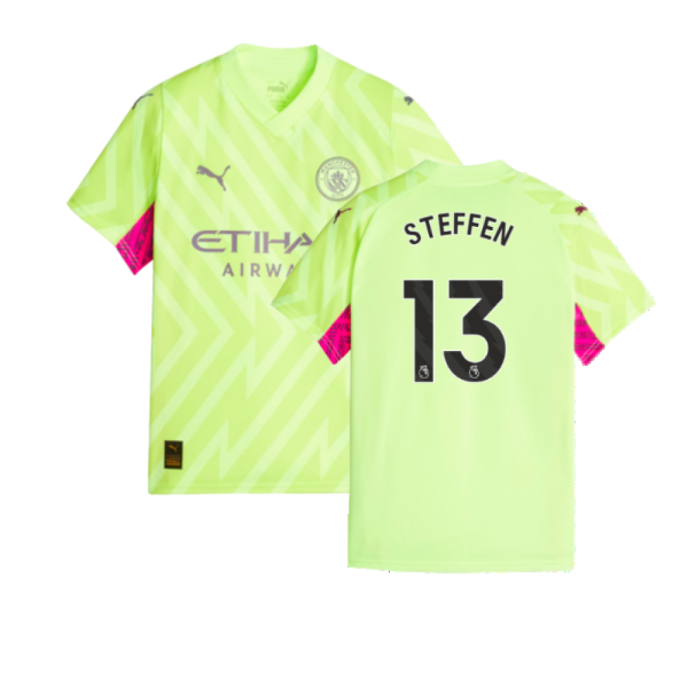 2023-2024 Man City SS Goalkeeper Shirt (Yellow) (Steffen 13) 2023-2024 Man City SS Goalkeeper Shirt (Yellow) (Steffen 13)