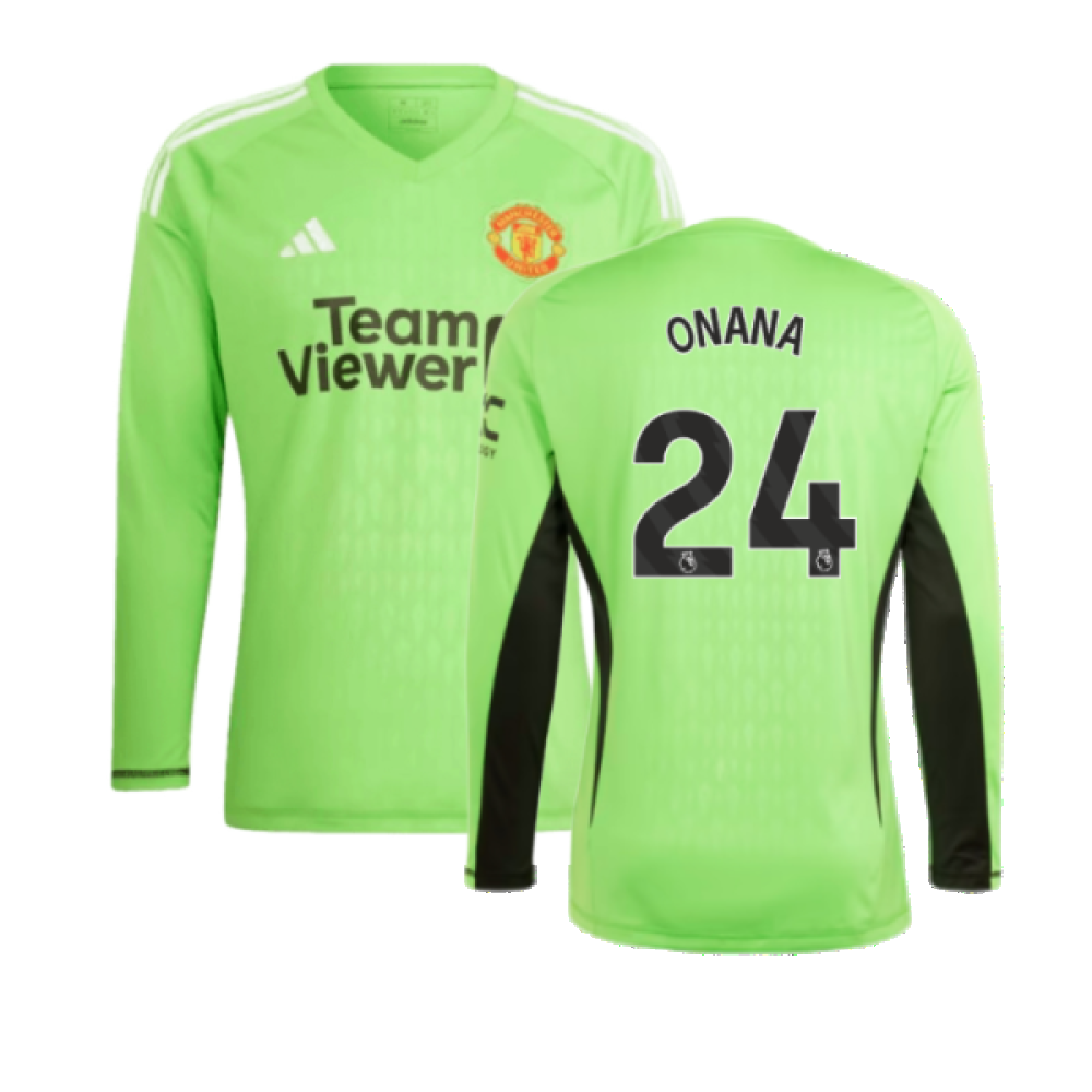 2023-2024 Man Utd Home Goalkeeper Shirt (Solar Green) (Onana 24) 2023-2024 Man Utd Home Goalkeeper Shirt (Solar Green) (Onana 24)