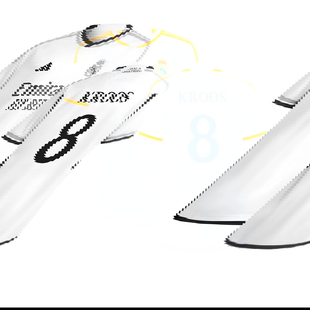 2023-2024 Real Madrid Home Shirt (Kids) (Kroos 8) 2023-2024 Real Madrid Home Shirt (Kids) (Kroos 8)
