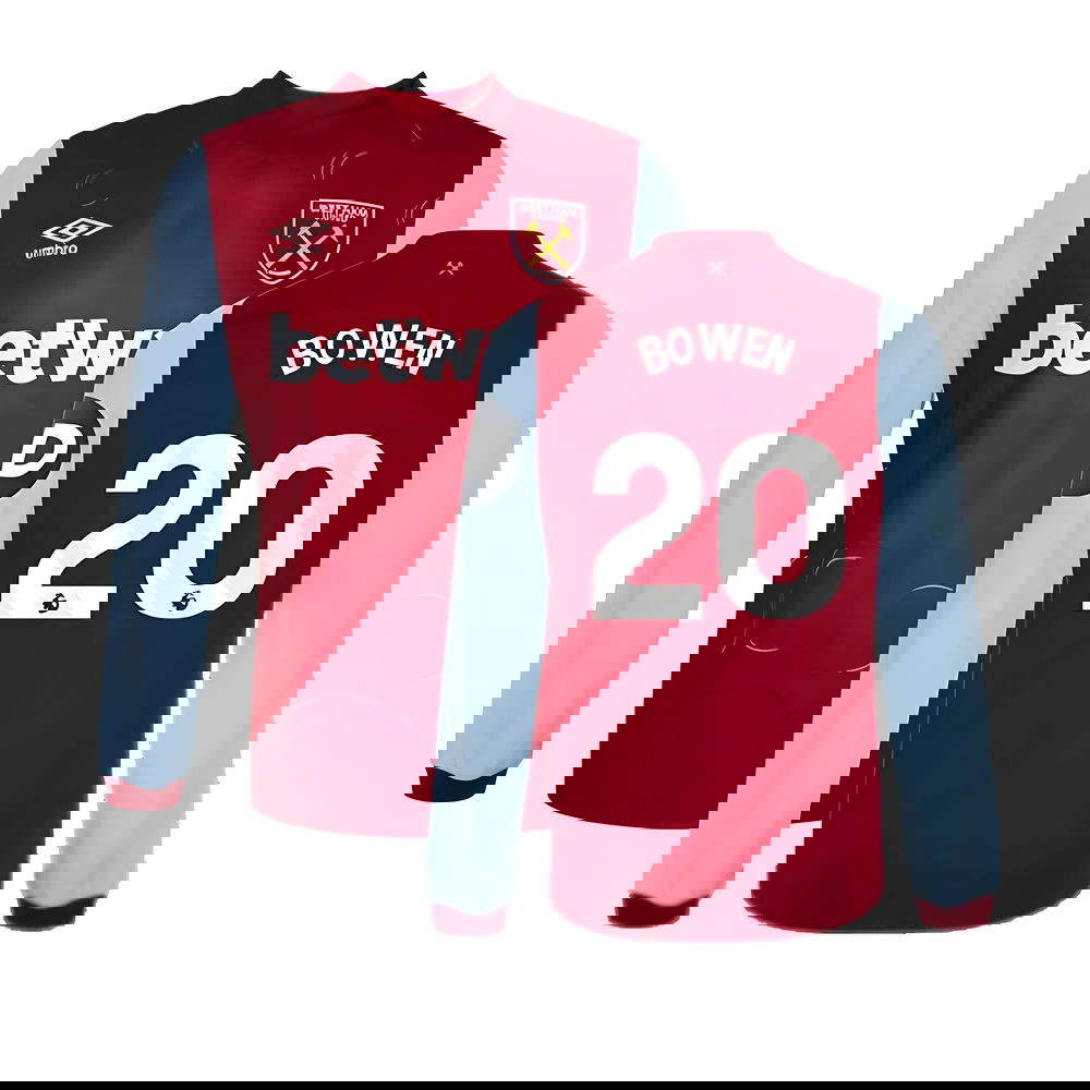 2023-2024 West Ham Long Sleeve Home Shirt (BOWEN 20) 2023-2024 West Ham Long Sleeve Home Shirt (BOWEN 20)