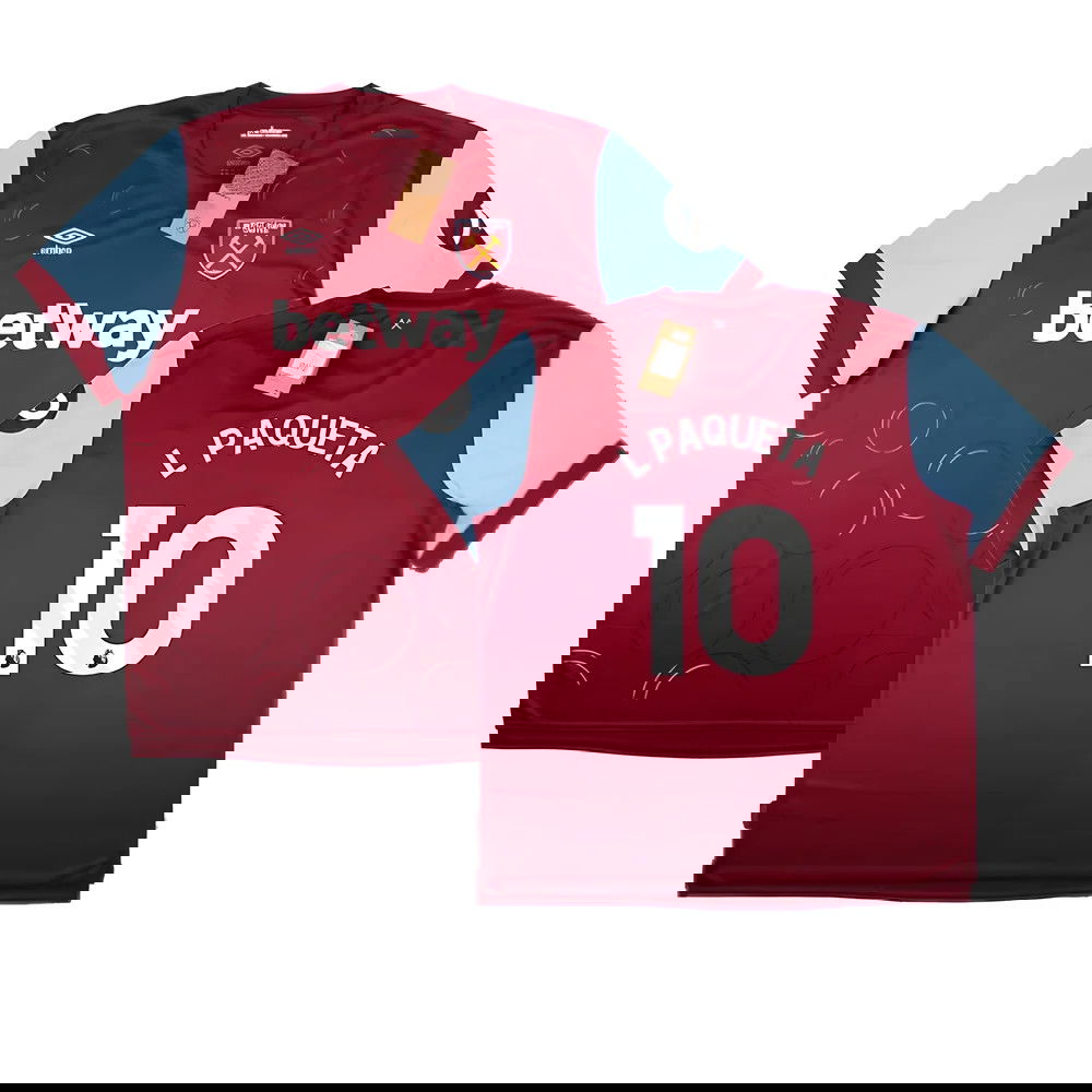 2023-2024 West Ham United Home Shirt (L PAQUETA 10) 2023-2024 West Ham United Home Shirt (L PAQUETA 10)