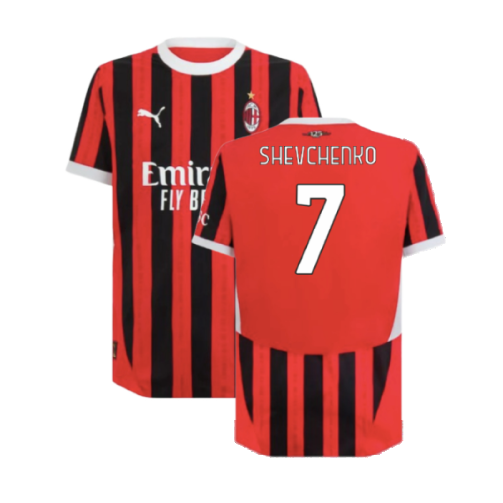 2024-2025 AC Milan Home Authentic Shirt (Shevchenko 7) 2024-2025 AC Milan Home Authentic Shirt (Shevchenko 7)