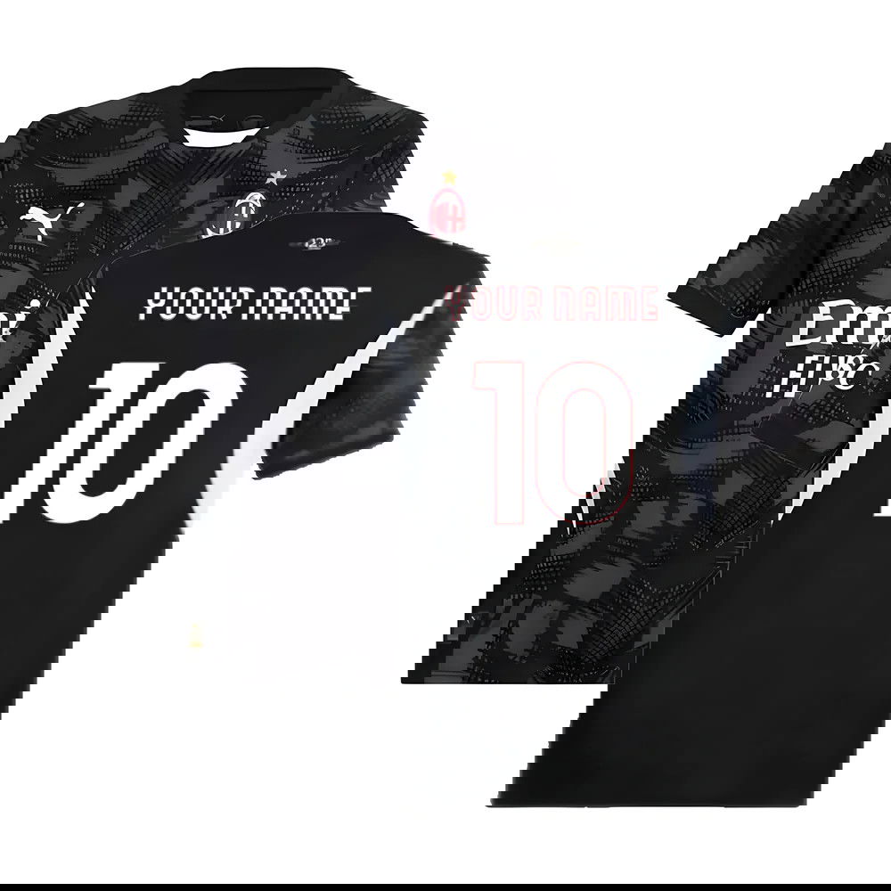 2024-2025 AC Milan Home Goalkeeper Shirt (Black) (Your Name) 2024-2025 AC Milan Home Goalkeeper Shirt (Black) (Your Name)