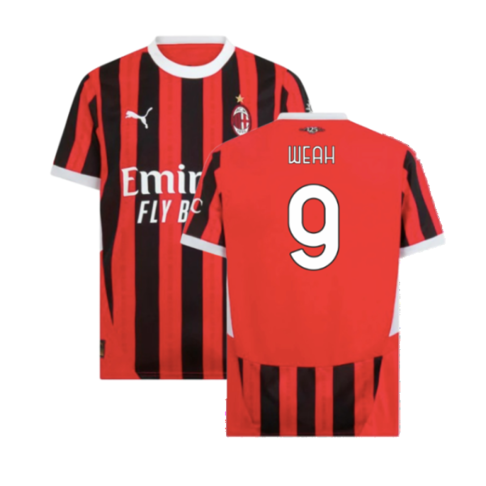 2024-2025 AC Milan Home Shirt (Weah 9) 2024-2025 AC Milan Home Shirt (Weah 9)